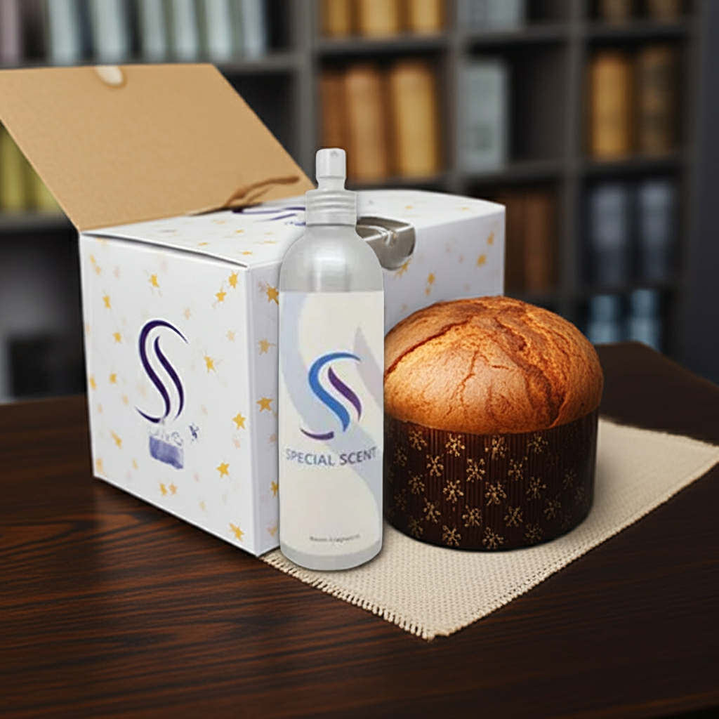 Panettone illat illatjegyei:
A pillekönnyű tészta mazsolát, kandírozott narancsot, citromot rejt, ez a klasszikus Panettone sütemény. Nemcsak finom, hanem szép is, de mára már sok változata ismert. Van csokoládés, likőrös, mogyorókrémes, kinek mi a kedvence..... De nem kell törniük a fejüket az elkészítésén (hosszú, és bonyolult folyamat), hisz Specialscent segítségével az illatának élményével megajándékozhatja családját Ön is.A Panettone illatunk édes illatot varázsol majd otthonába! A citrusos, vaníliás illat biztosan meghozza mindenki étvágyát, és nyugodt, családias, ünnepi légkört teremt majd.Még karácsonykor is használja ki az illatmarketing előnyeit. Meg fog lepődni, hogy ez hogyan növeli a vásárlói bázisát. 